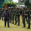 Penyambutan kembalinya 448 anggota Yonif 303 SSM dari tugas petbatasan.